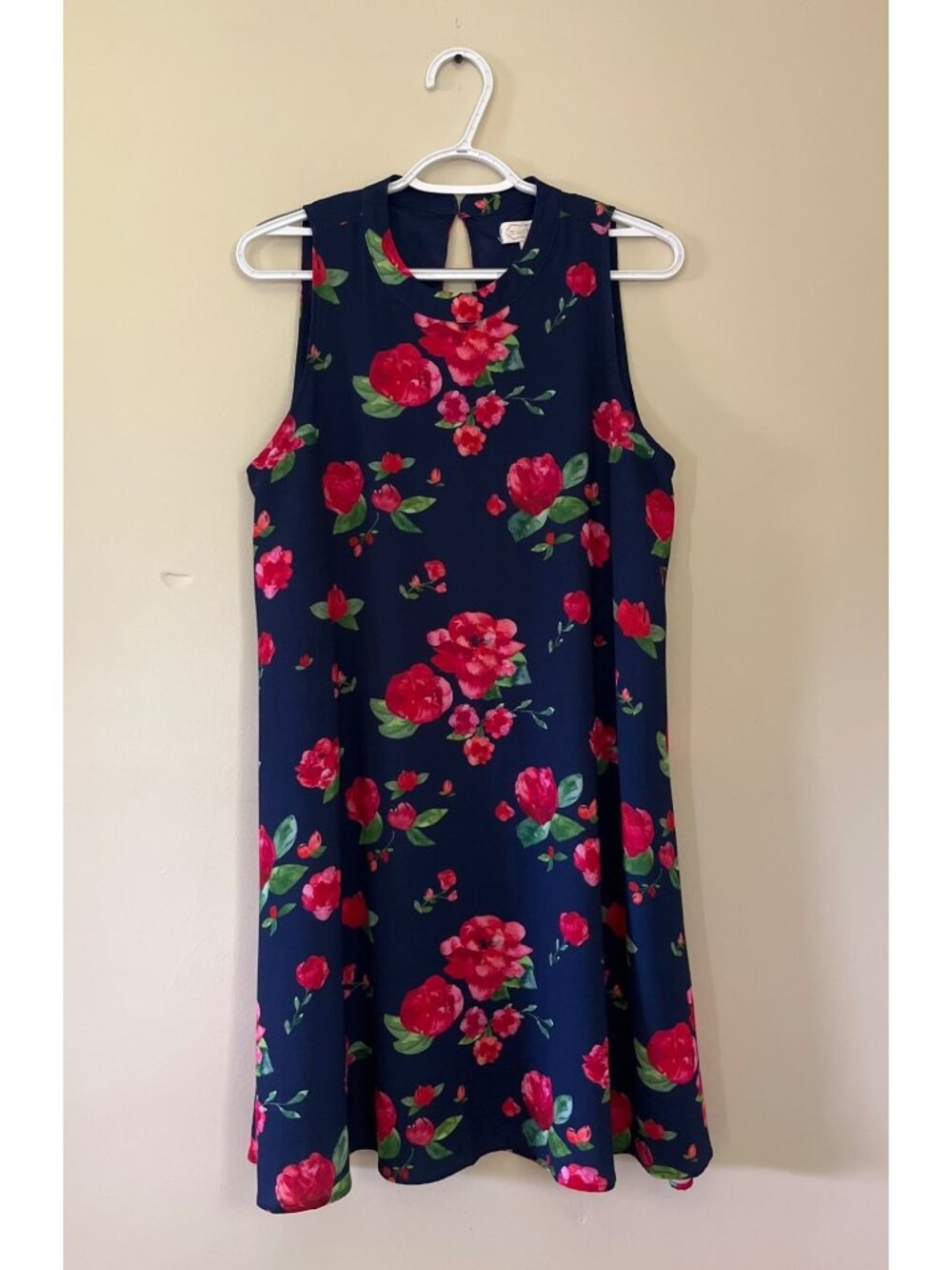 Mud Pie Girls Medium Blue Floral Sleeveless Maxi Dress Casual